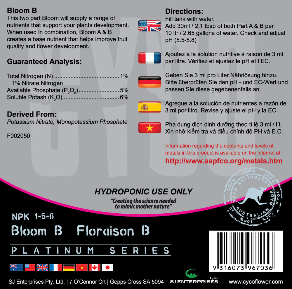 CYCO Bloom A+B - Legana Plants Plus