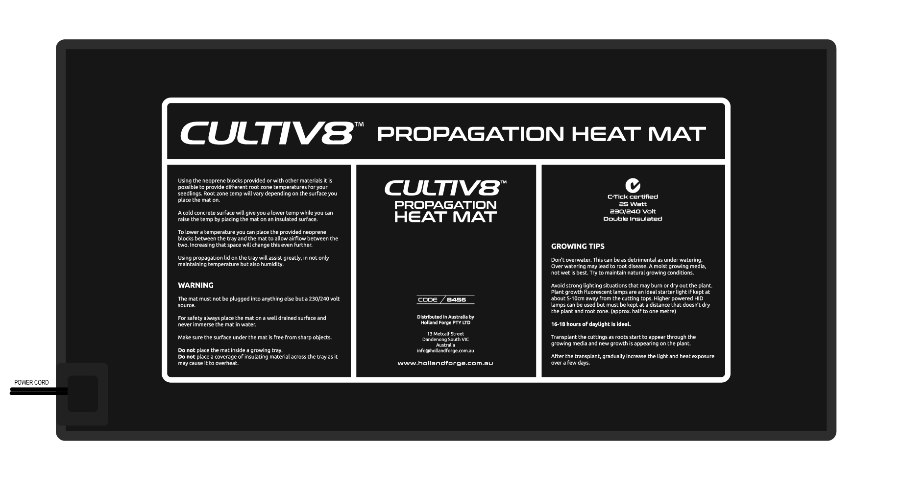 Cultiv8 Flexible Heat Mat - Legana Plants Plus